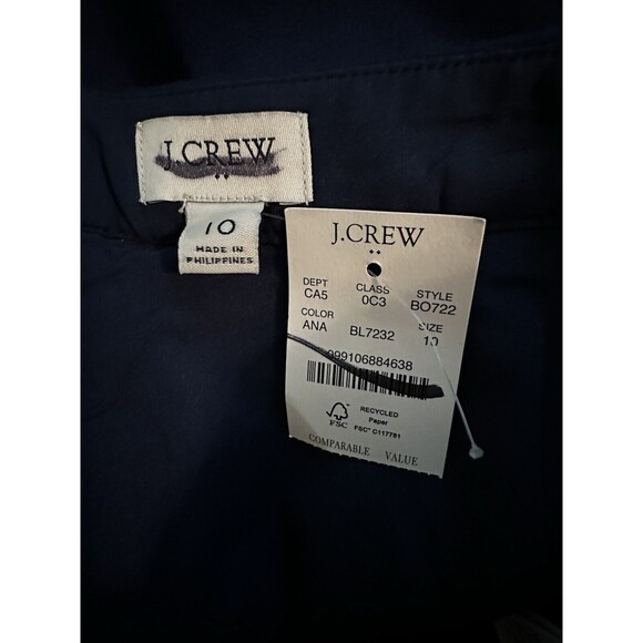 J. CREW Kelsey Classic Career Pencil Skirt Navy Blue SIZE 10 NWT‎ - Picture 5 of 9